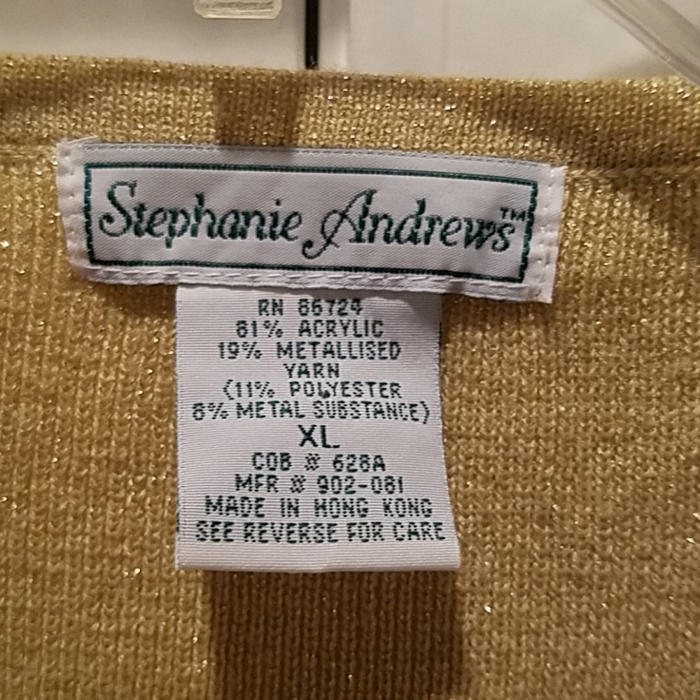 Stephanie Andrews gold Shimmery cardigan - Picture 2 of 3